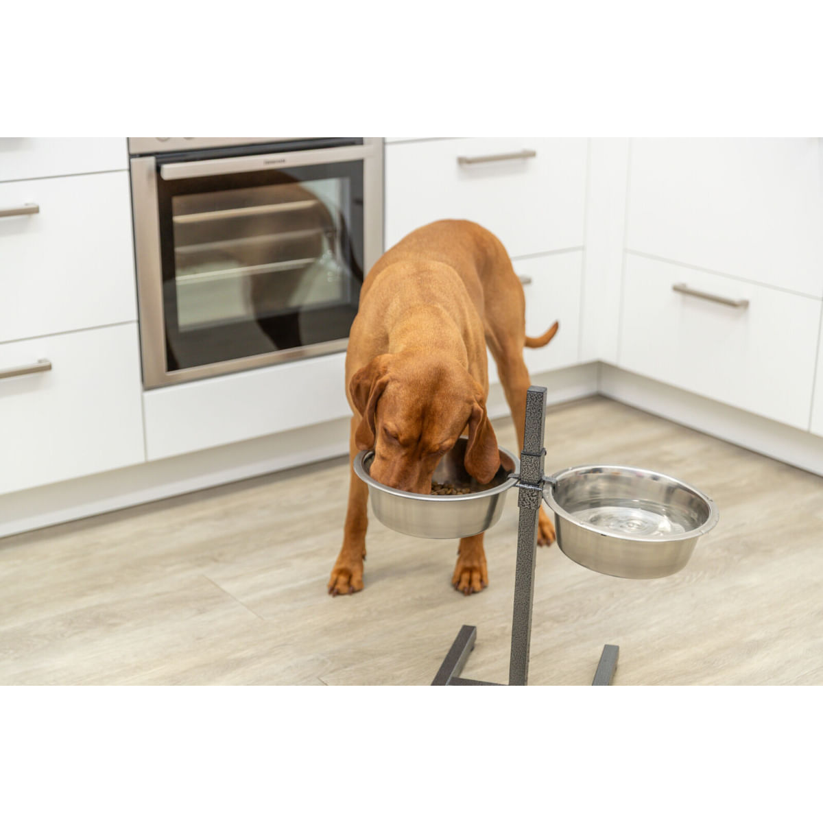 TRIXIE, set suport castroane câini + 2 boluri, înalțime reglabilă, metal, L-XL(2.8l, ⌀24cm)