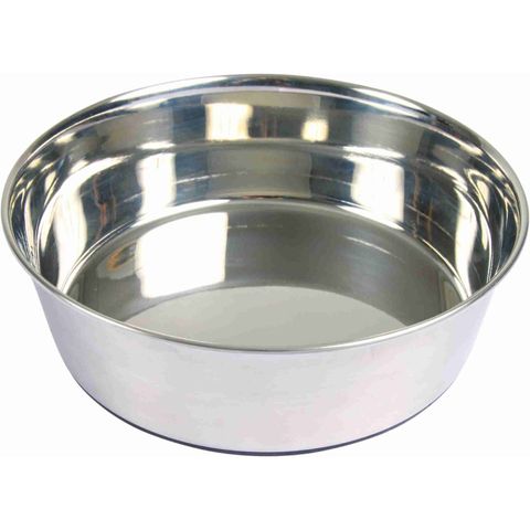TRIXIE Stainless Steel, castron câini, rotund, antiderapant, inox, argintiu, XS-S(0.5l, ⌀14cm)