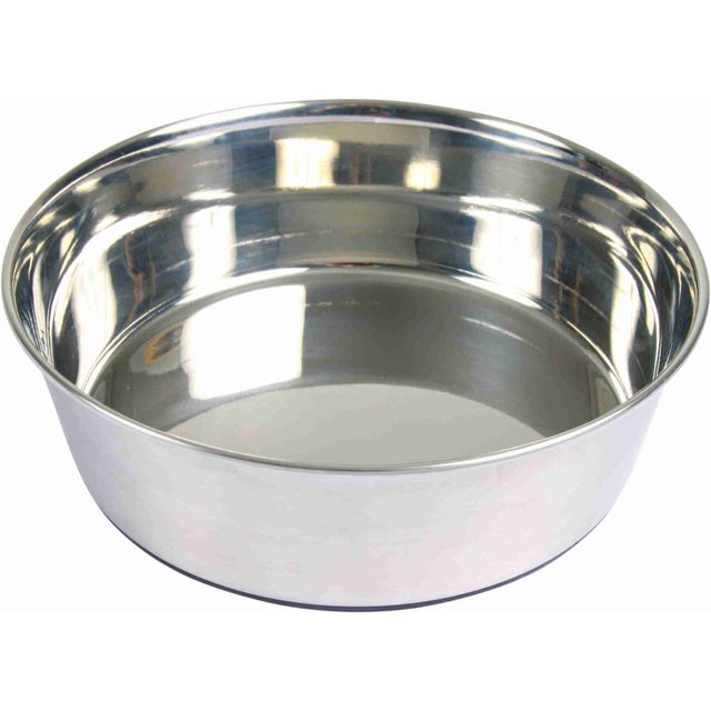 TRIXIE Stainless Steel, castron câini, rotund, antiderapant, inox, argintiu, XS-S(0.5l, ⌀14cm)