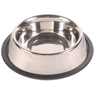 TRIXIE, castron câini, rotund, antiderapant, inox, argintiu, S-M(0.9l, ⌀23cm)