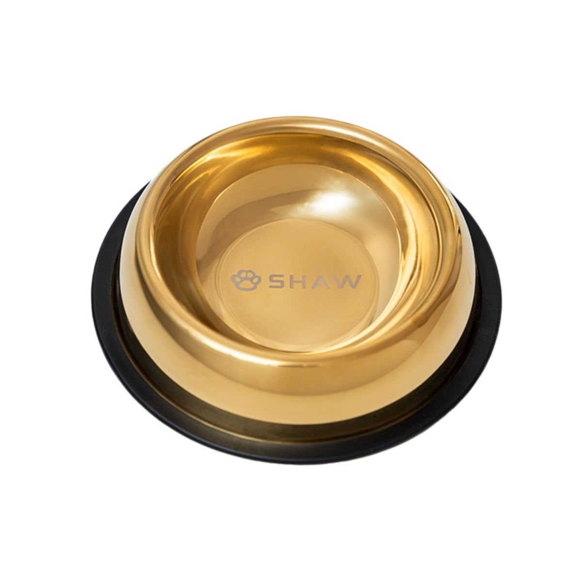 SHAW, castron pisici, rotund, antiderapant, inox, auriu, ⌀16cm - 3 | YEO