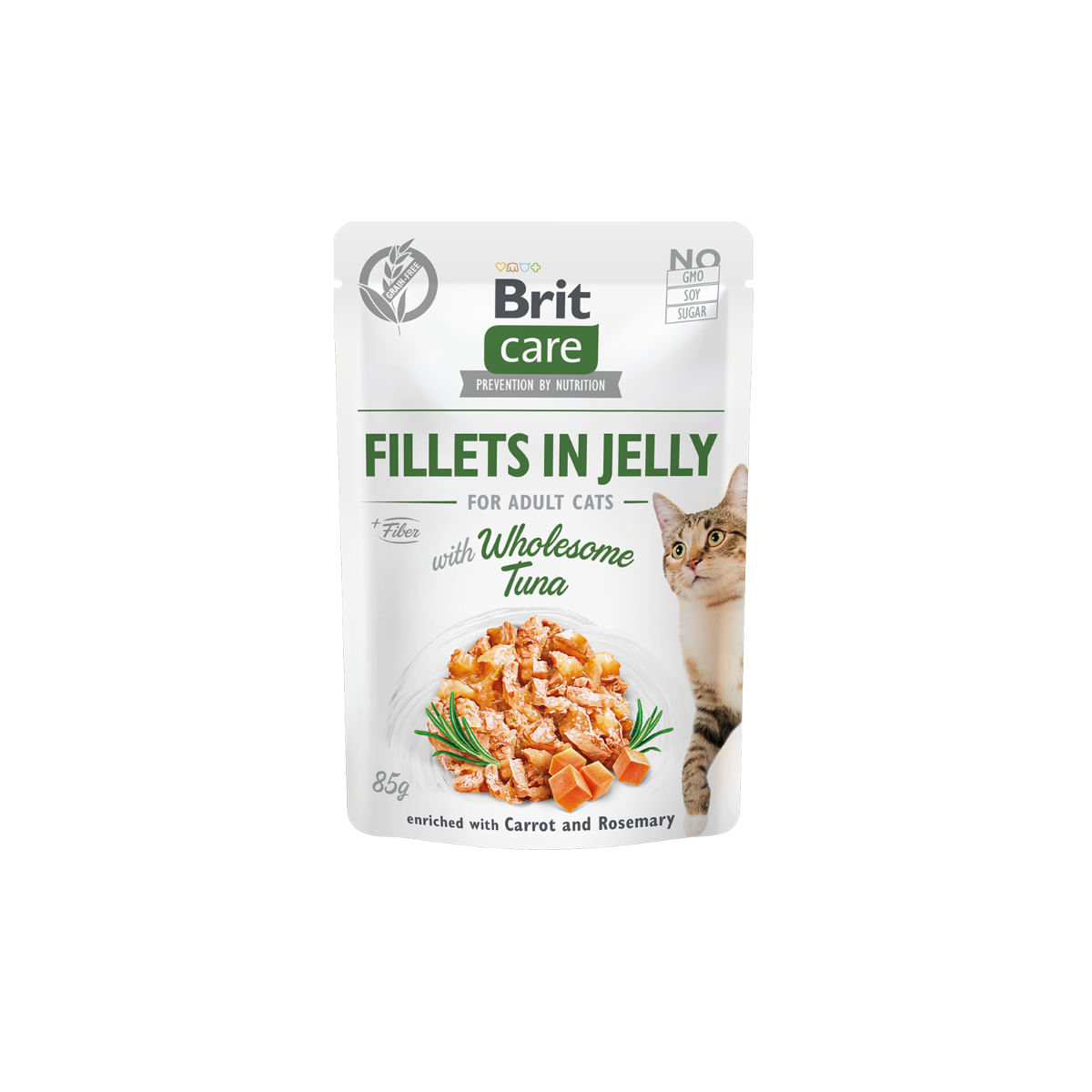 BRIT Care Fillets in Jelly, Ton, plic hrană umedă fără cereale pisici, (în aspic), 85g - 1 | YEO