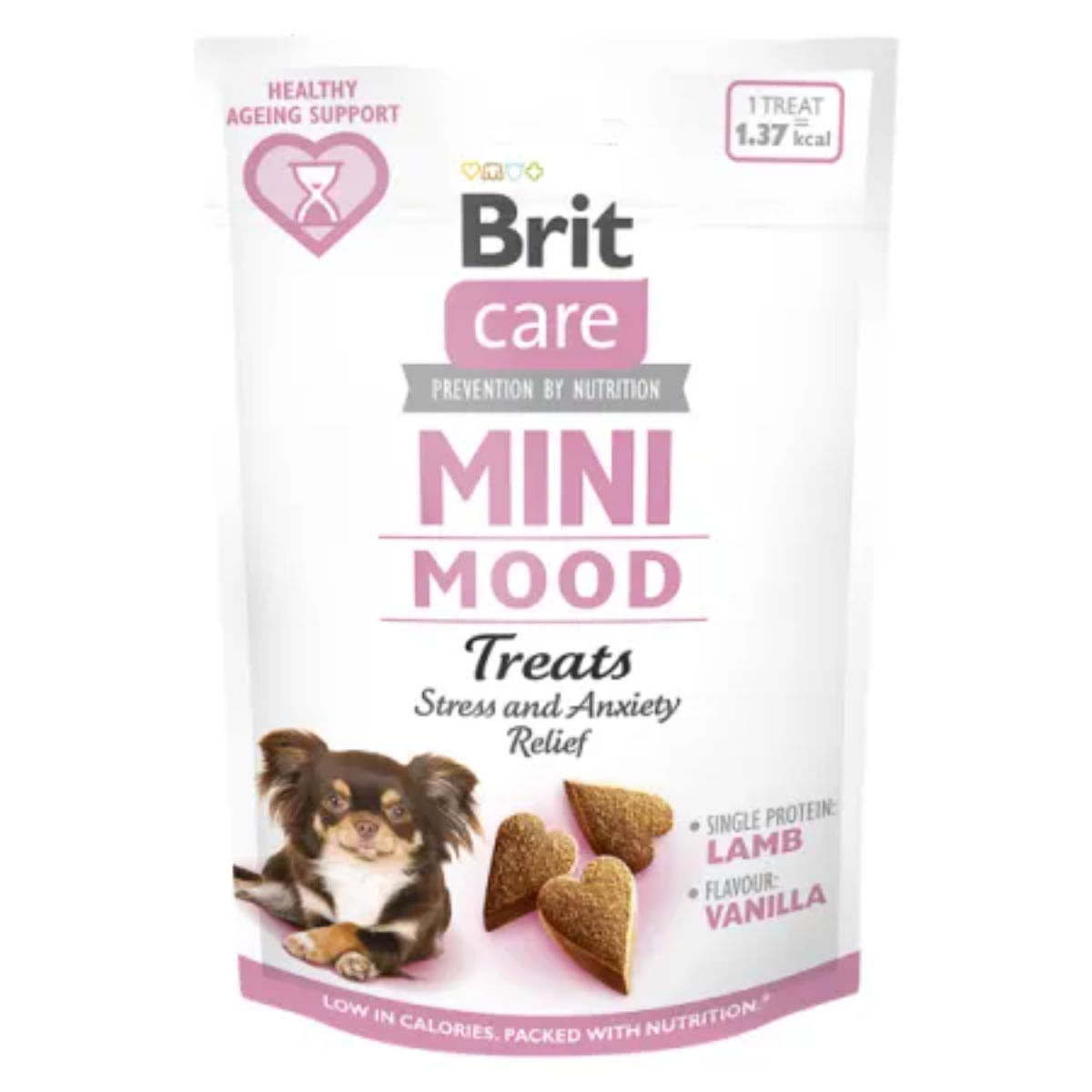 BRIT Care Mini Mood, XS-S, Miel și Vanilie, punguță recompense funcționale fără cereale câini, sistem nervos & calmante, 50g - 1 | YEO