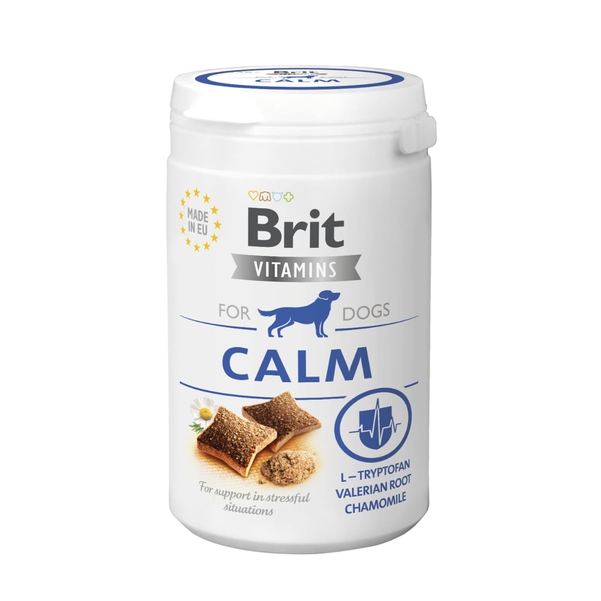 BRIT Vitamins Calm, XS-XL, Insecte, cutie recompense funcționale fără cereale câini, sistem nervos & calmante, 150g