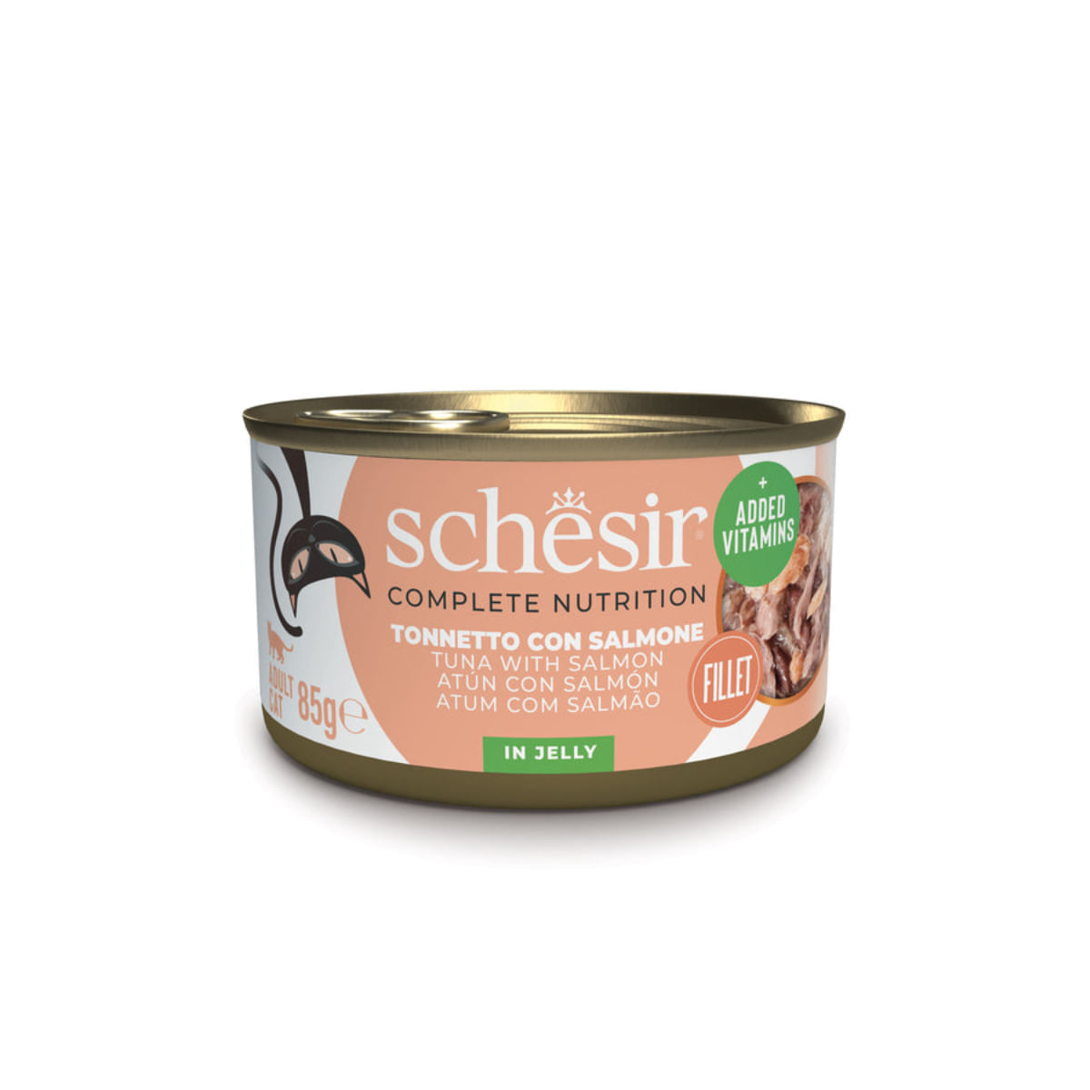 SCHESIR, Ton și Somon, conservă hrană umedă pisici, (în aspic), 85g