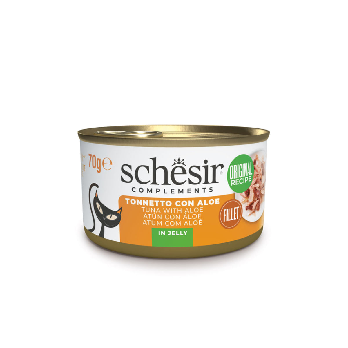 SCHESIR In Jelly, Ton și Aloe Vera, conservă hrană umedă pisici, (în aspic), 70g