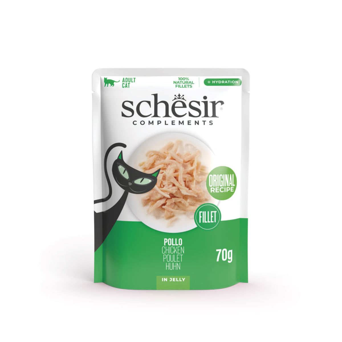 SCHESIR In Jelly, Pui, plic hrană umedă pisici, (în aspic), 70g