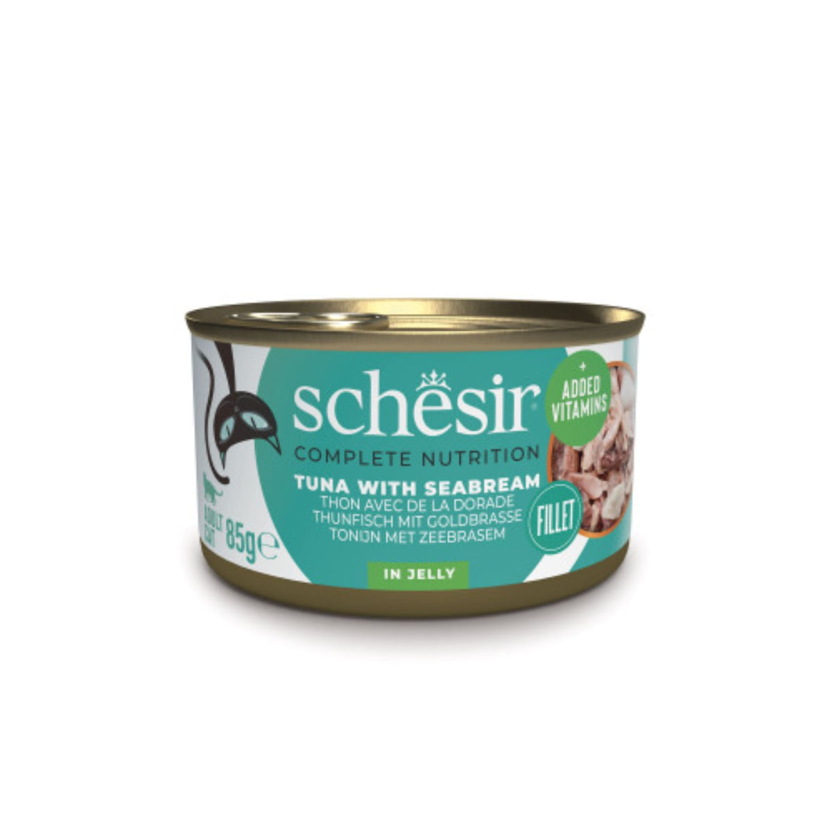 SCHESIR, Ton și Doradă, conservă hrană umedă pisici, (în aspic), 85g - 1 | YEO