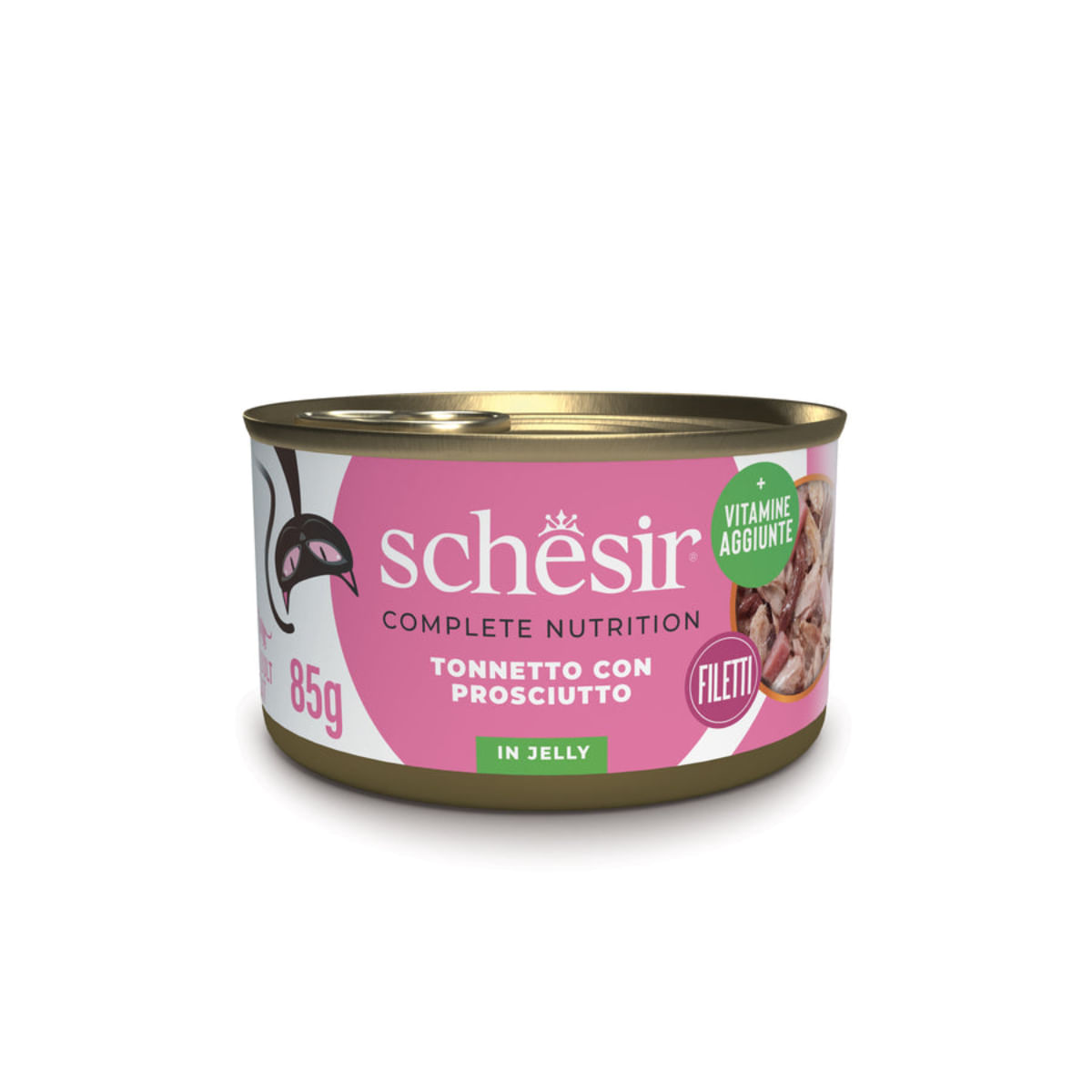 SCHESIR, Ton și Șuncă, conservă hrană umedă pisici, (în aspic), 85g - 1 | YEO