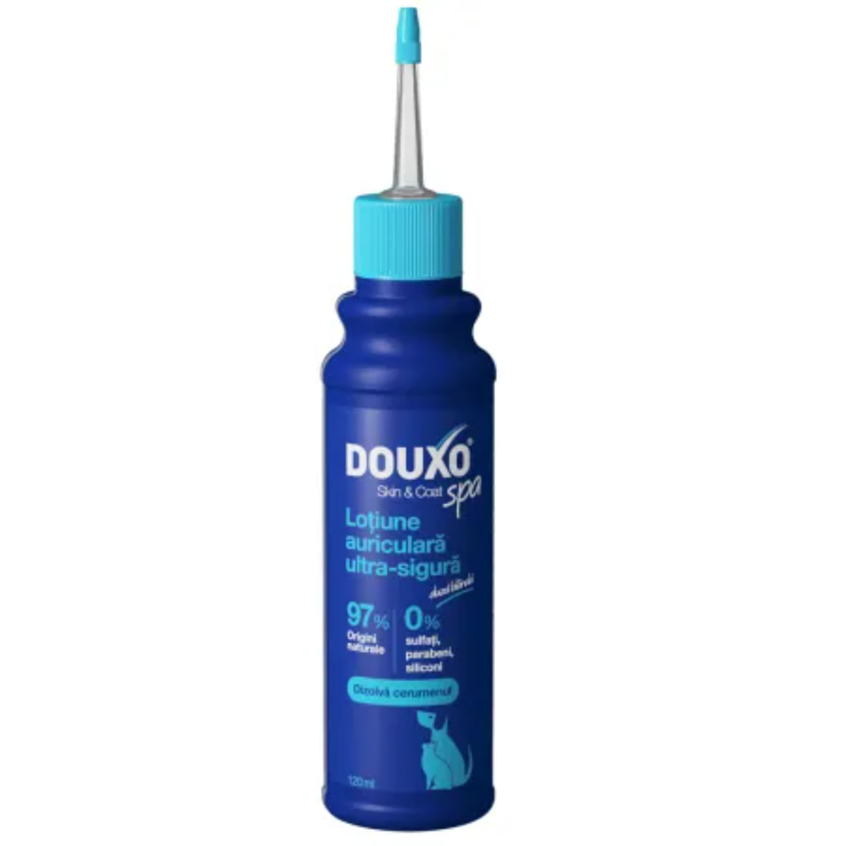 DOUXO SPA Ear Cleaner dewaxing, soluție igiena urechilor câini și pisici, hidratantă, hipoalergenică, flacon cu aplicator, 120ml - 1 | YEO