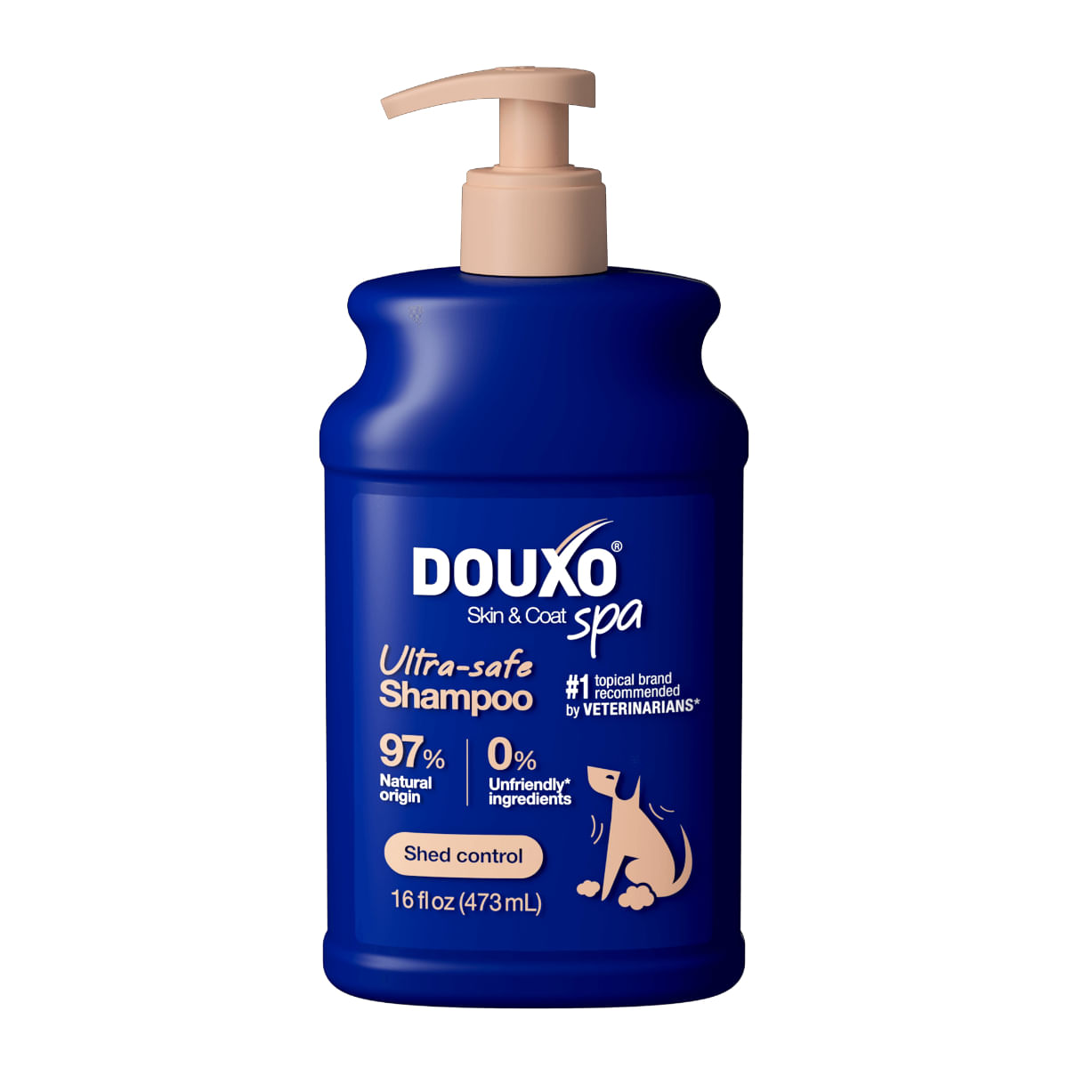 DOUXO SPA Shed Control, șampon câini, anti-năpârlire, Vanilie și Nucă de cocos, flacon, 250ml - 1 | YEO