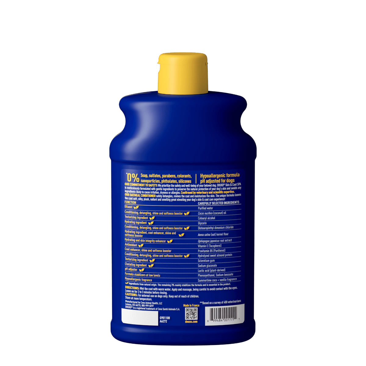 DOUXO SPA Conditioner Oatmeal, balsam câini, hidratant, descâlcirea blănii, Vanilie și Nucă de cocos, flacon, 250ml - 2 | YEO