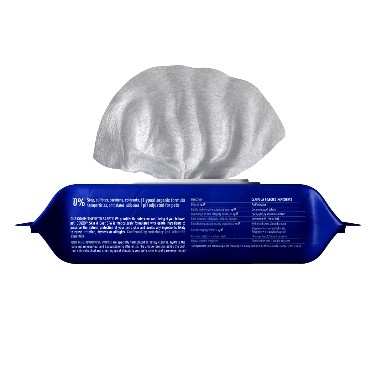 DOUXO SPA Multipurpose , șervețele umede câini și pisici, hipoalergenice, Vanilie și Nucă de cocos, resigilabil, 100buc - 2 | YEO