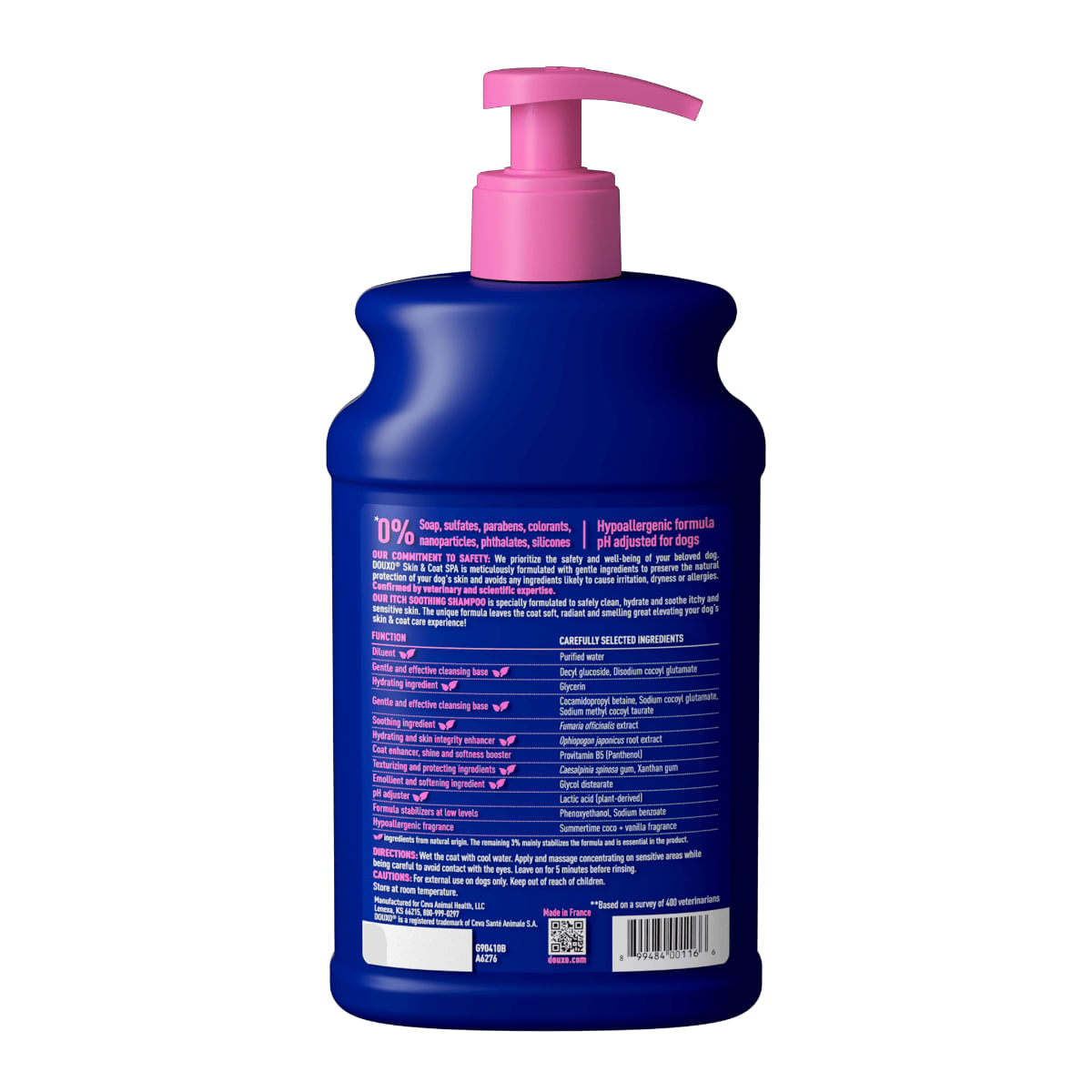 DOUXO SPA Itch Soothing, șampon câini, anti-mâncărime, calmant, Vanilie și Nucă de cocos, flacon, 250ml - 2 | YEO