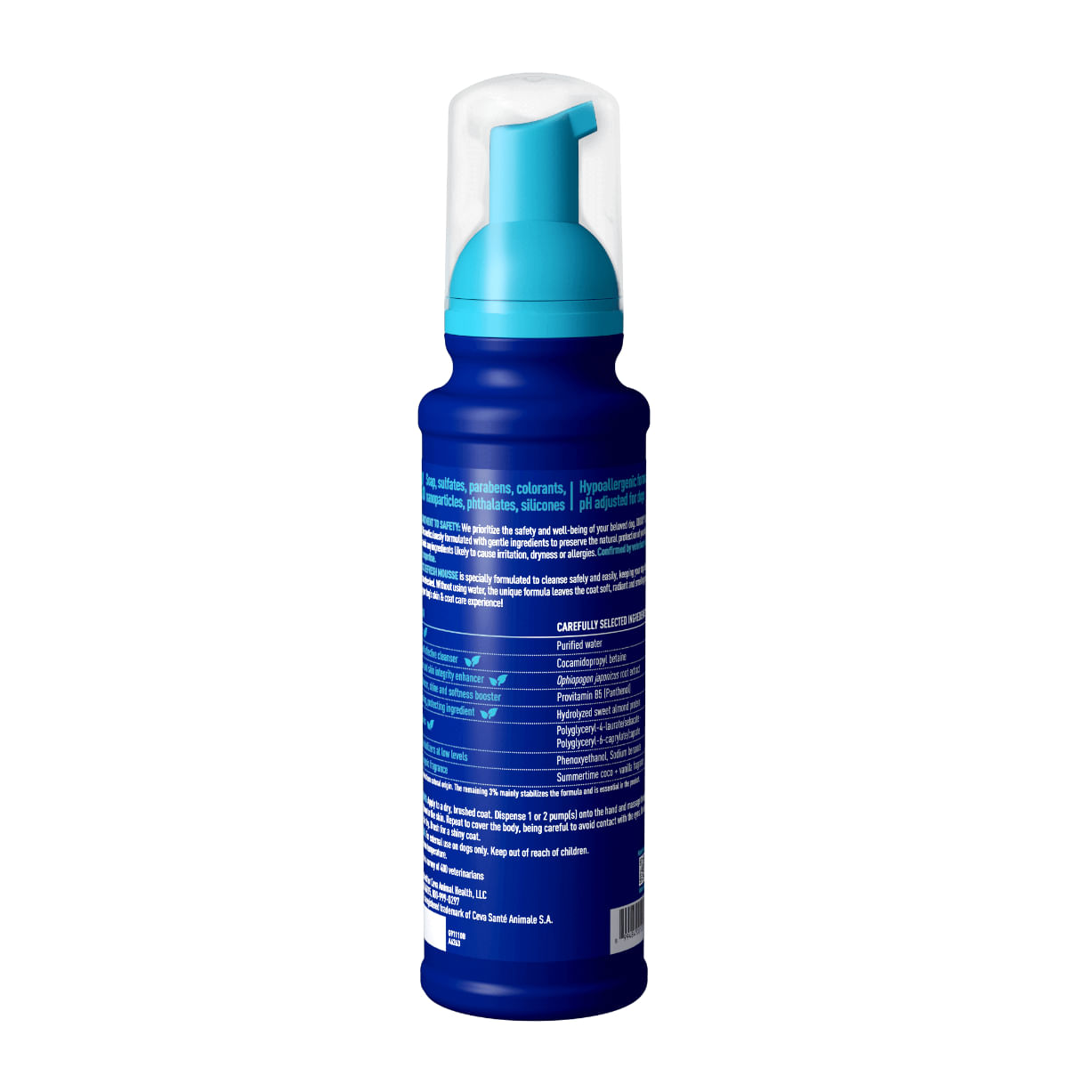 DOUXO SPA Quick Refresh Mousse, șampon spumă câini, fără clătire, hidratantă, Vanilie și Nucă de cocos, flacon, 150ml - 2 | YEO