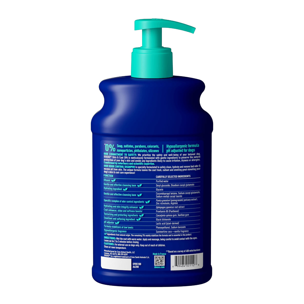 DOUXO SPA Odor Control, șampon câini, anti-mătreață, Vanilie și Nucă de cocos, flacon, 250ml - 2 | YEO