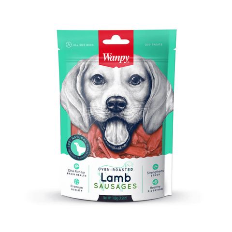WANPY Sausages, XS-M, Miel, punguță recompense câini, 100g