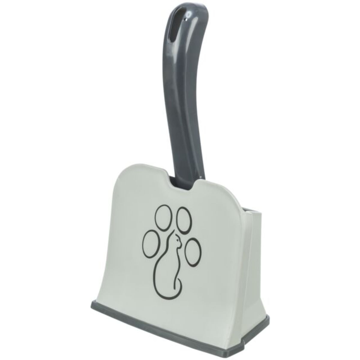 TRIXIE Litter Scoop with Stand, lopățică litieră pisici, alb și gri, L, 1buc - 1 | YEO