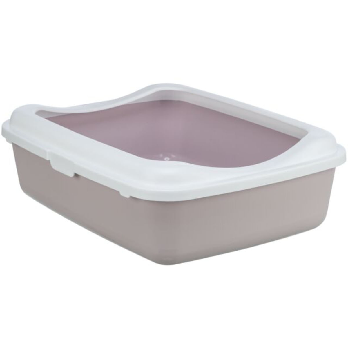 TRIXIE Classic, litieră pisici, cu ramă, alb și lila, 37x15x48 cm - 1 | YEO