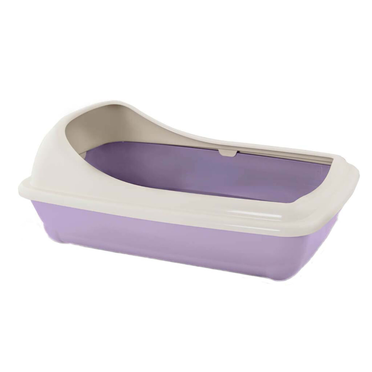 MP BERGAMO Birba Medium, litieră pisici, cu ramă, lila, 46x35x18 cm - 1 | YEO