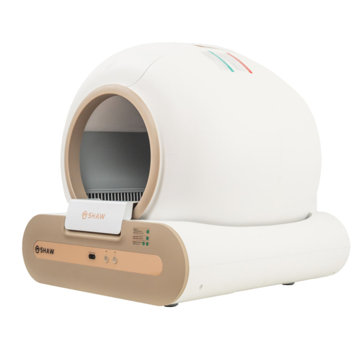SHAW Smart Plus, litieră automată pisici, cu filtru, auto-curățare, aplicație mobilă, ionizare, alb, ⌀24.5x53x48.5x50.5 cm - 2 | YEO