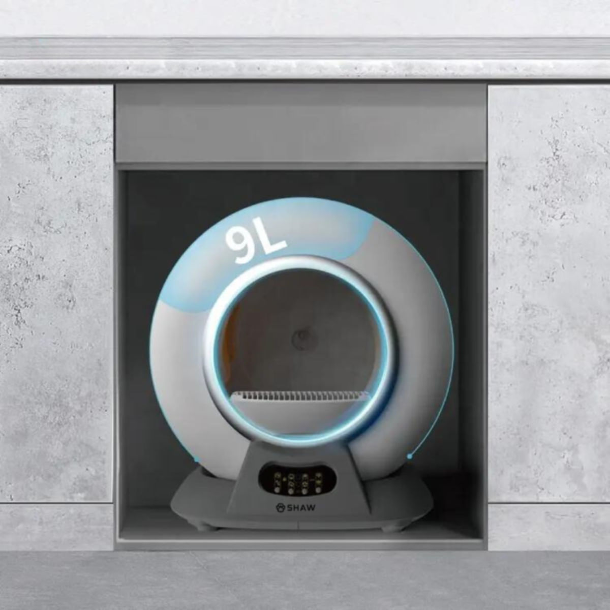 SHAW Smart V2, litieră automată pisici, cu filtru, auto-curățare, aplicație mobilă, sterilizare, alb, ⌀24.5x48x50.1 cm