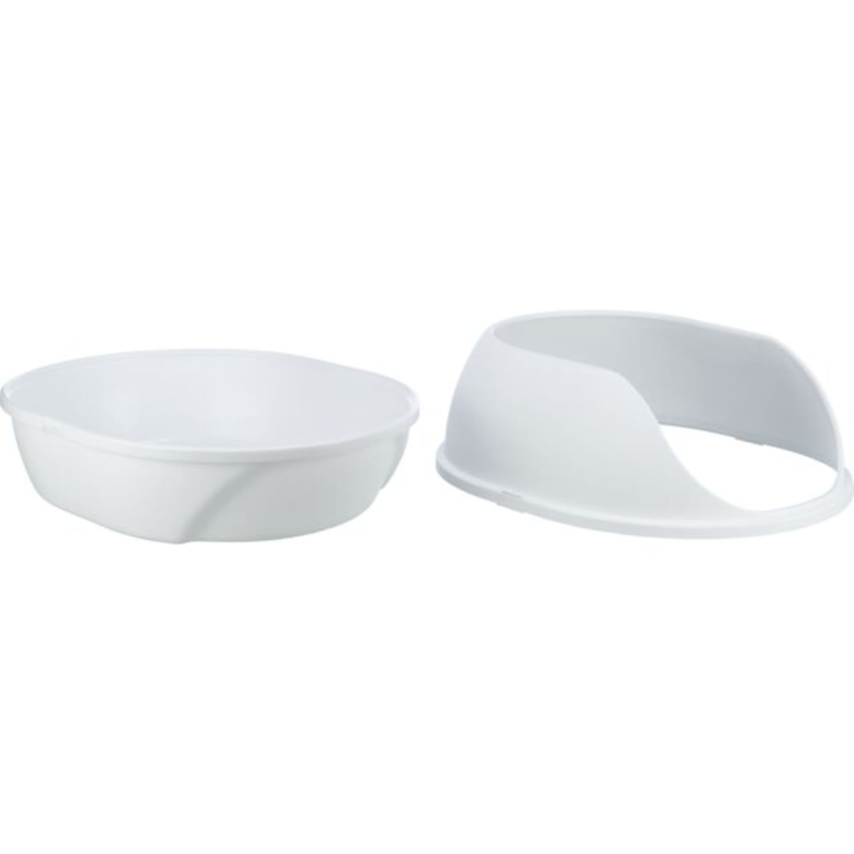 TRIXIE Simao, litieră pisici, cu ramă, alb, 48x30x58 cm - 3 | YEO