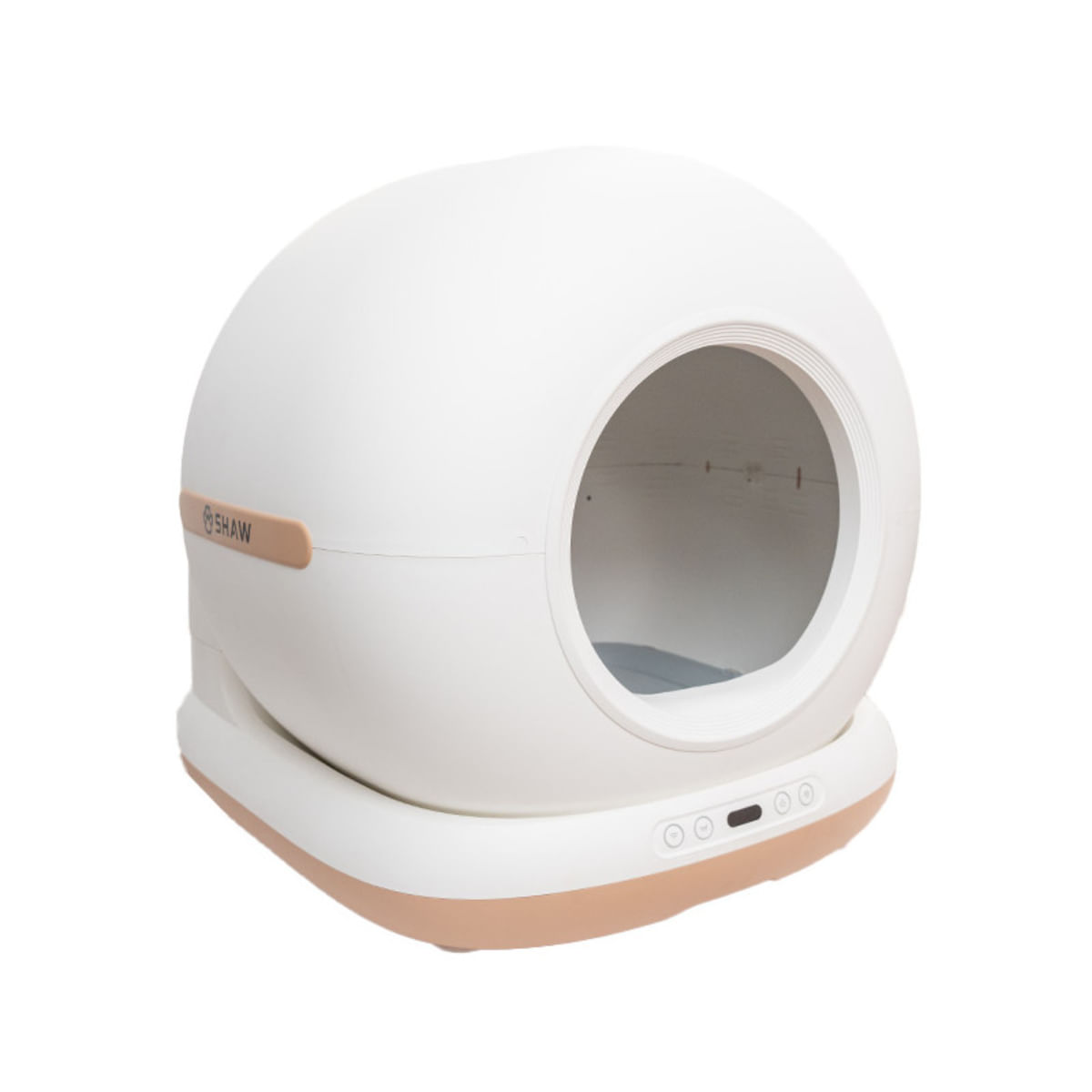 SHAW Smart Pro, litieră automată pisici, cu filtru, auto-curățare, aplicație mobilă, sterilizare UV, alb, 58.2x50.2x53 cm