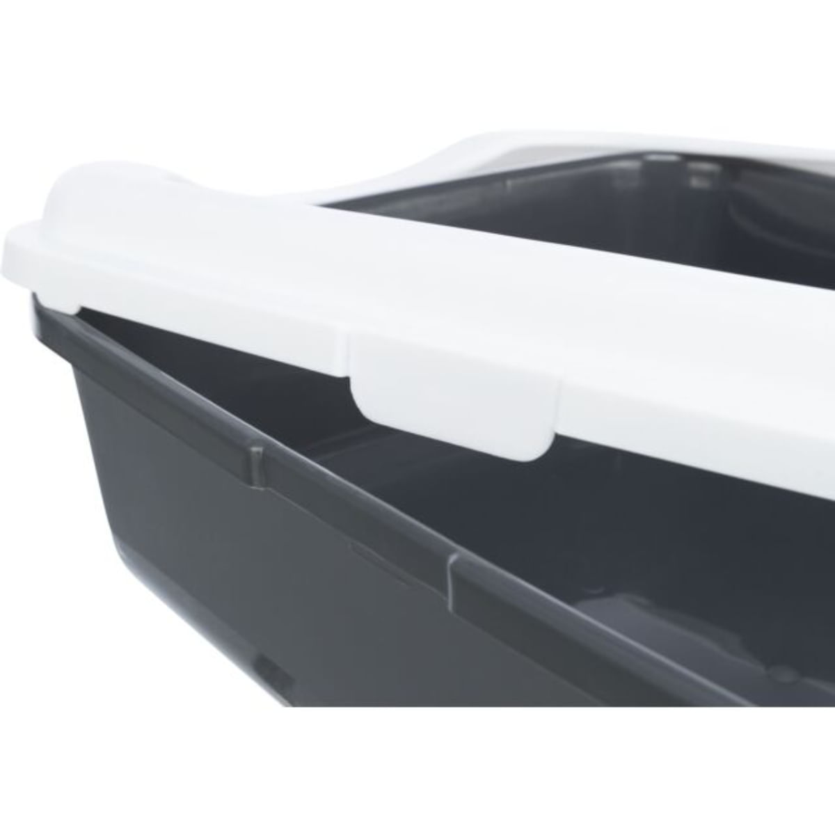 TRIXIE Classic, litieră pisici, cu ramă, alb și gri, 37x15x48 cm - 2 | YEO