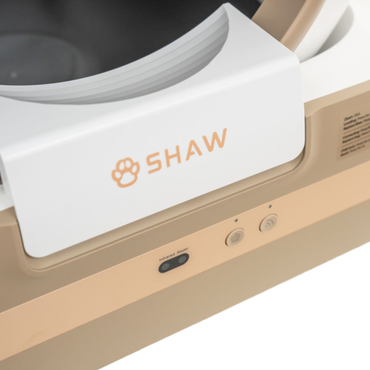 SHAW Smart Plus, litieră automată pisici, cu filtru, auto-curățare, aplicație mobilă, ionizare, alb, ⌀24.5x53x48.5x50.5 cm