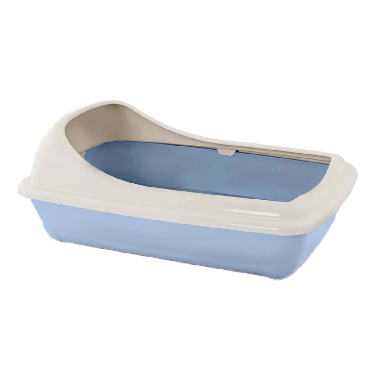 MP BERGAMO Birba Medium, litieră pisici, cu ramă, bleu, 46x35x18 cm - 1 | YEO