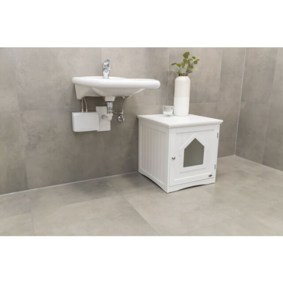 TRIXIE Cat House, mobilier mască pisici, alb, 49x51x51 cm