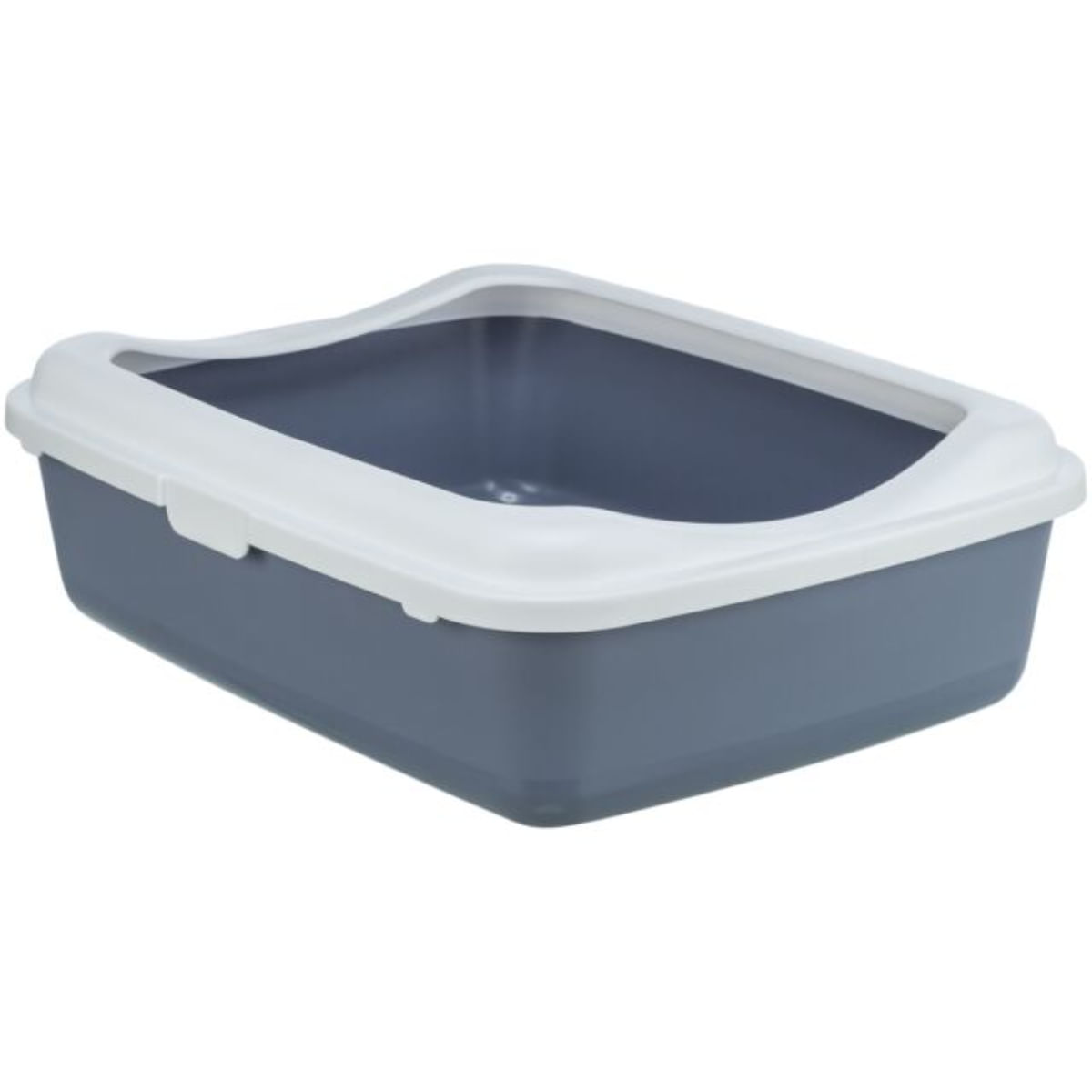 TRIXIE Classic, litieră pisici, cu ramă, alb și mov, 37x15x48 cm - 1 | YEO