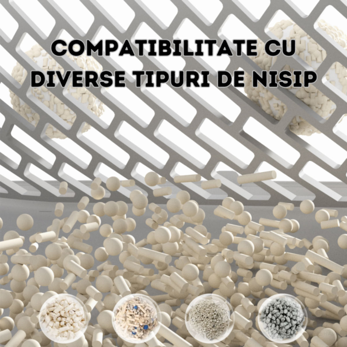 SHAW Smart V3, litieră automată pisici, cu filtru, auto-curățare, aplicație mobilă, ionizare, alb, 48x50.1 cm