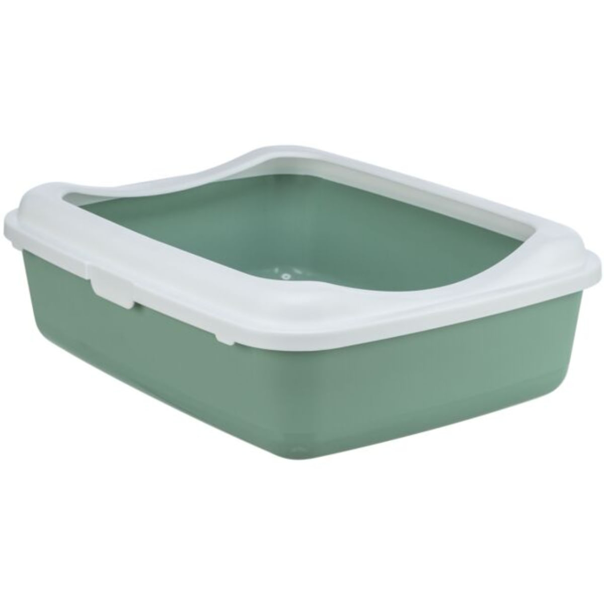 TRIXIE Classic, litieră pisici, cu ramă, alb și verde, 37x15x48 cm