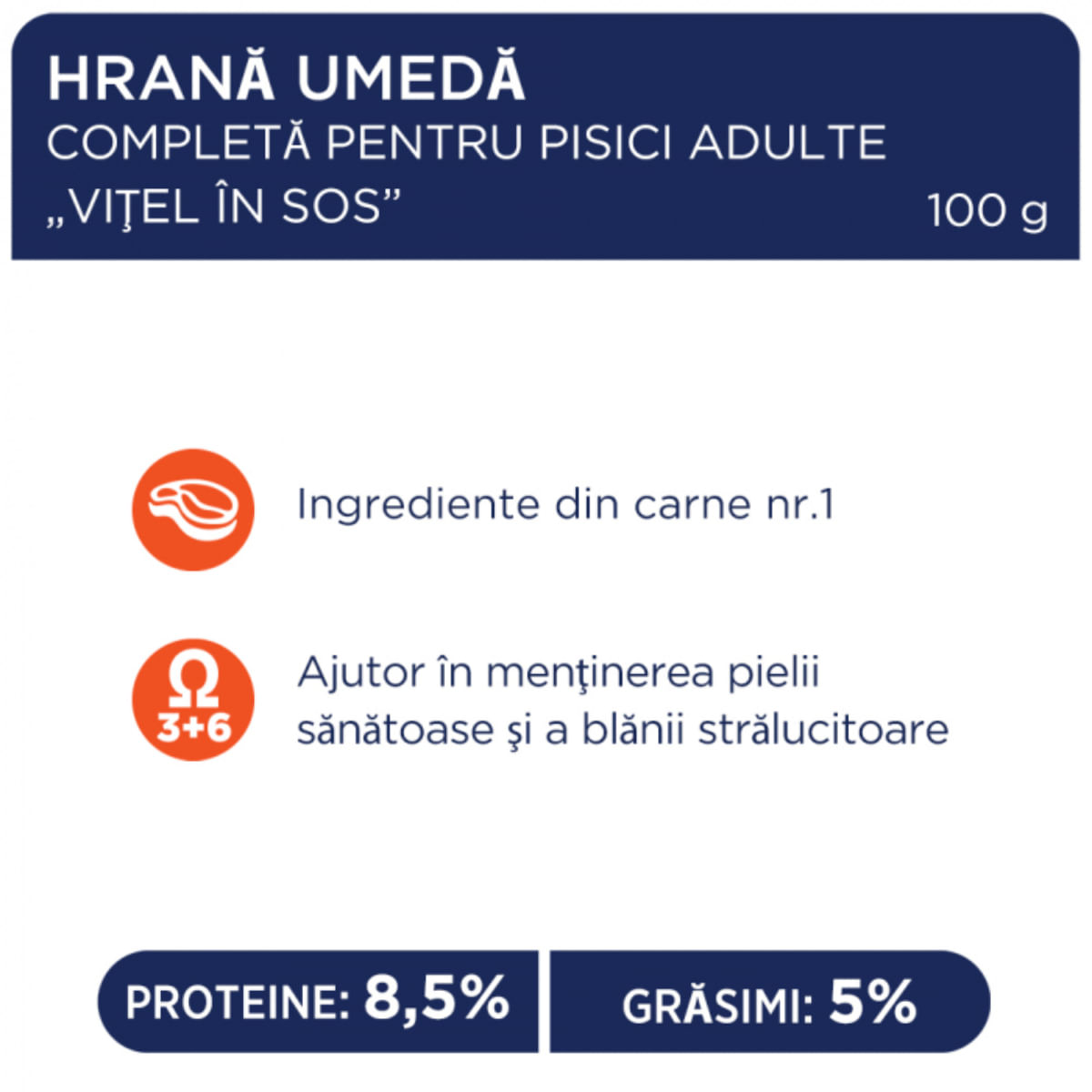 CLUB 4 PAWS, Vită, plic hrană umedă pisici, (în sos), 85g