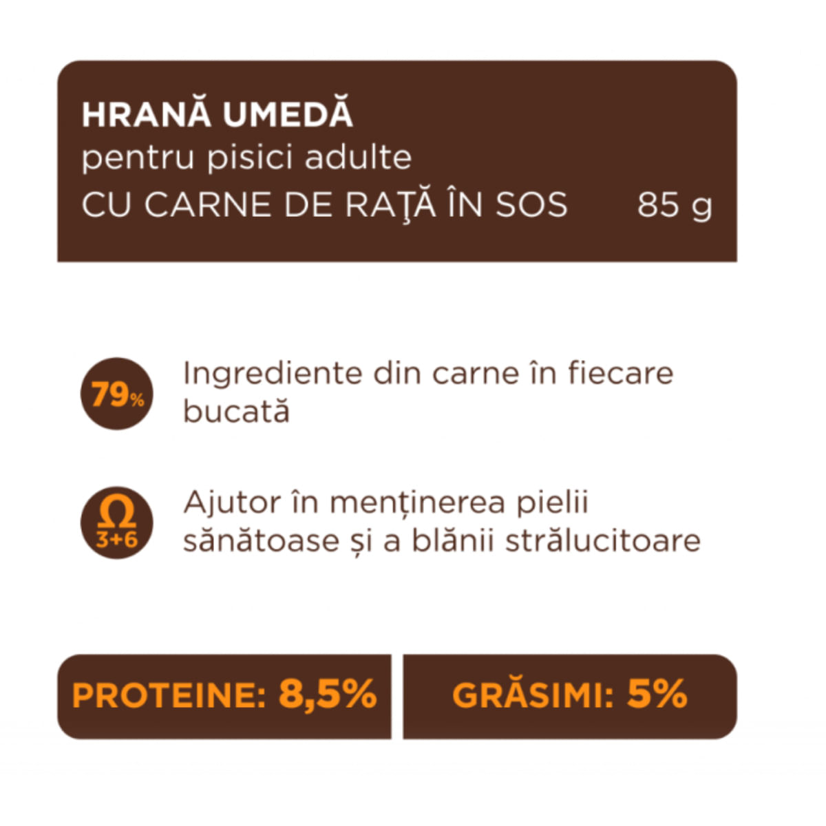 CLUB 4 PAWS, Rață, plic hrană umedă pisici, (în sos), bax, 85g x 24buc