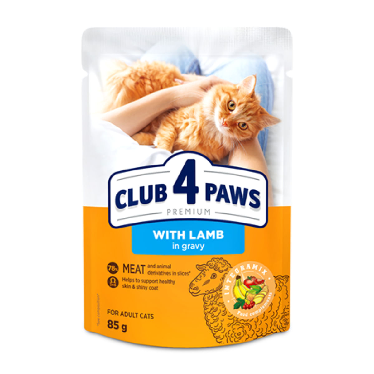 CLUB 4 PAWS, Miel, plic hrană umedă pisici, (în sos), 85g