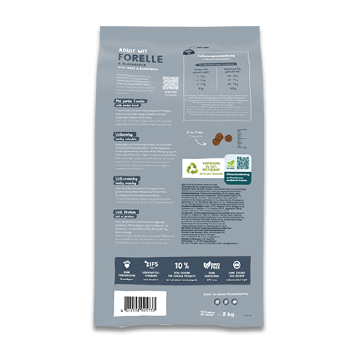 SANABELLE Adult, Păstrăv și Afine, hrană uscată pisici, 8kg