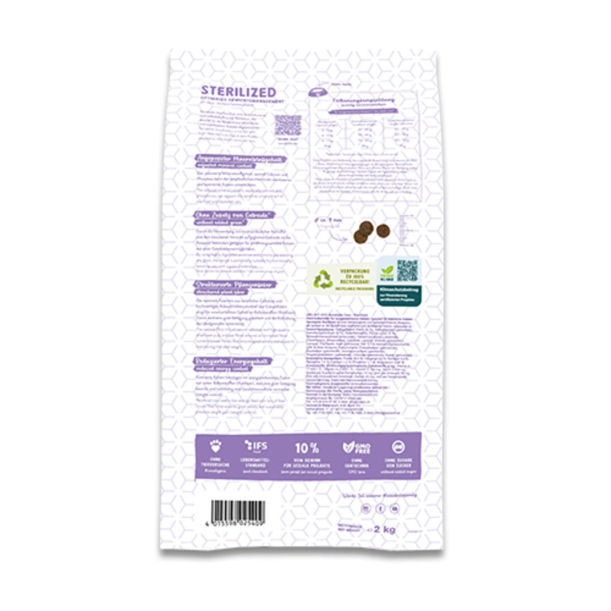 SANABELLE Sterilised, Pui, hrană uscată fără cereale pisici sterilizate, 400g