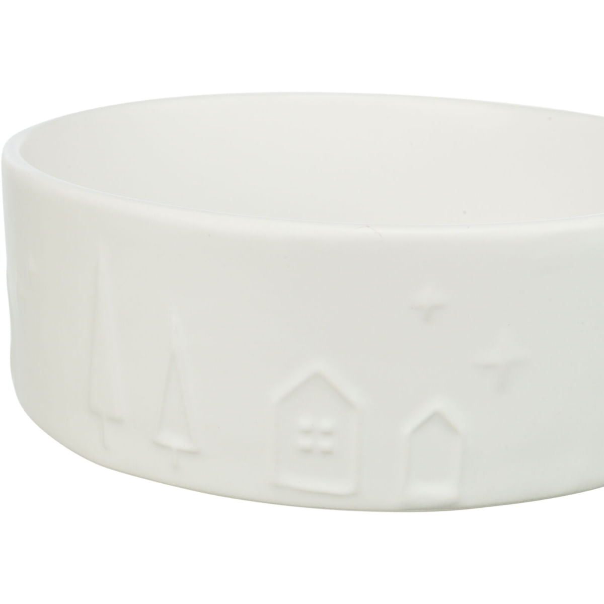 TRIXIE Christmas, castron câini, rotund, ceramică, alb, 0.3l, ⌀12cm