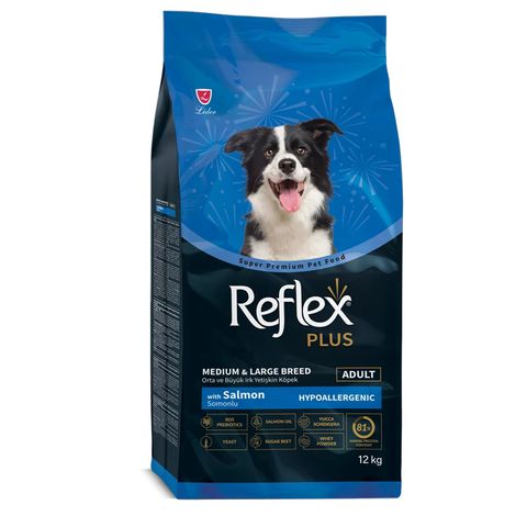 REFLEX Plus Medium & Large Breed, M-XL, Somon, hrană uscată câini, 12kg