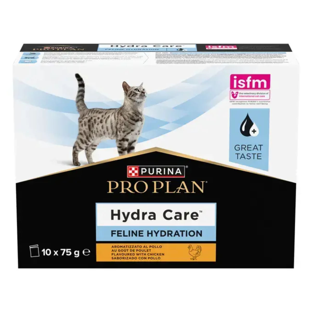 PURINA Pro Plan Hydra Care, Pui, plic hrană umedă pisici, sistem urinar, (topping), 75g x 10buc