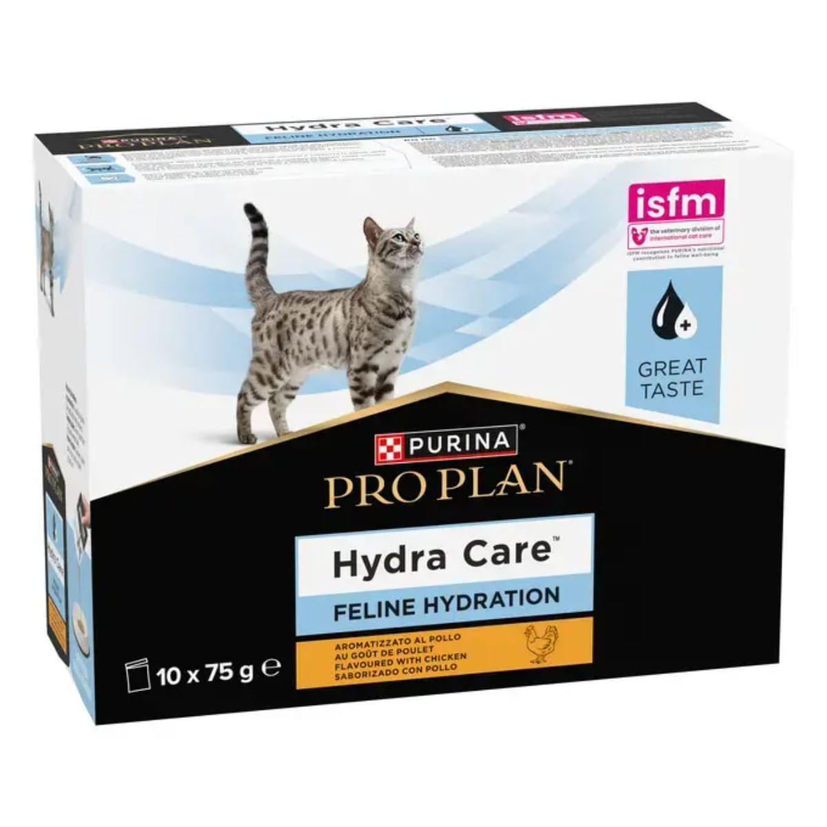 PURINA Pro Plan Hydra Care, Pui, plic hrană umedă pisici, sistem urinar, (topping), 75g x 10buc
