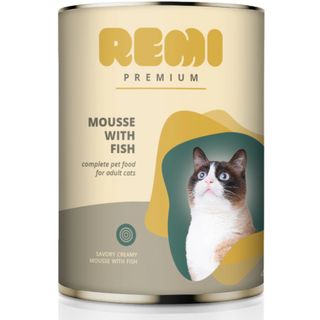 REMI PREMIUM, Pește, conservă hrană umedă pisici, (mousse), 400g