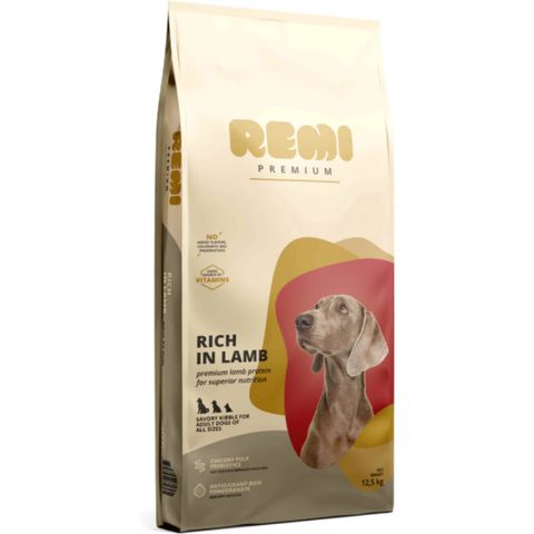 REMI PREMIUM Dog All Sizes, XS-XL, Miel, hrană uscată câini, 12.5kg