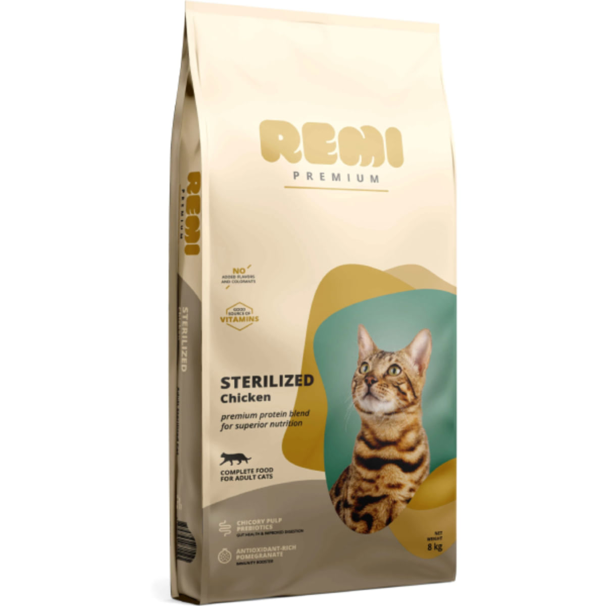 REMI PREMIUM Sterilized, Pui, hrană uscată pisici sterilizate, 8kg
