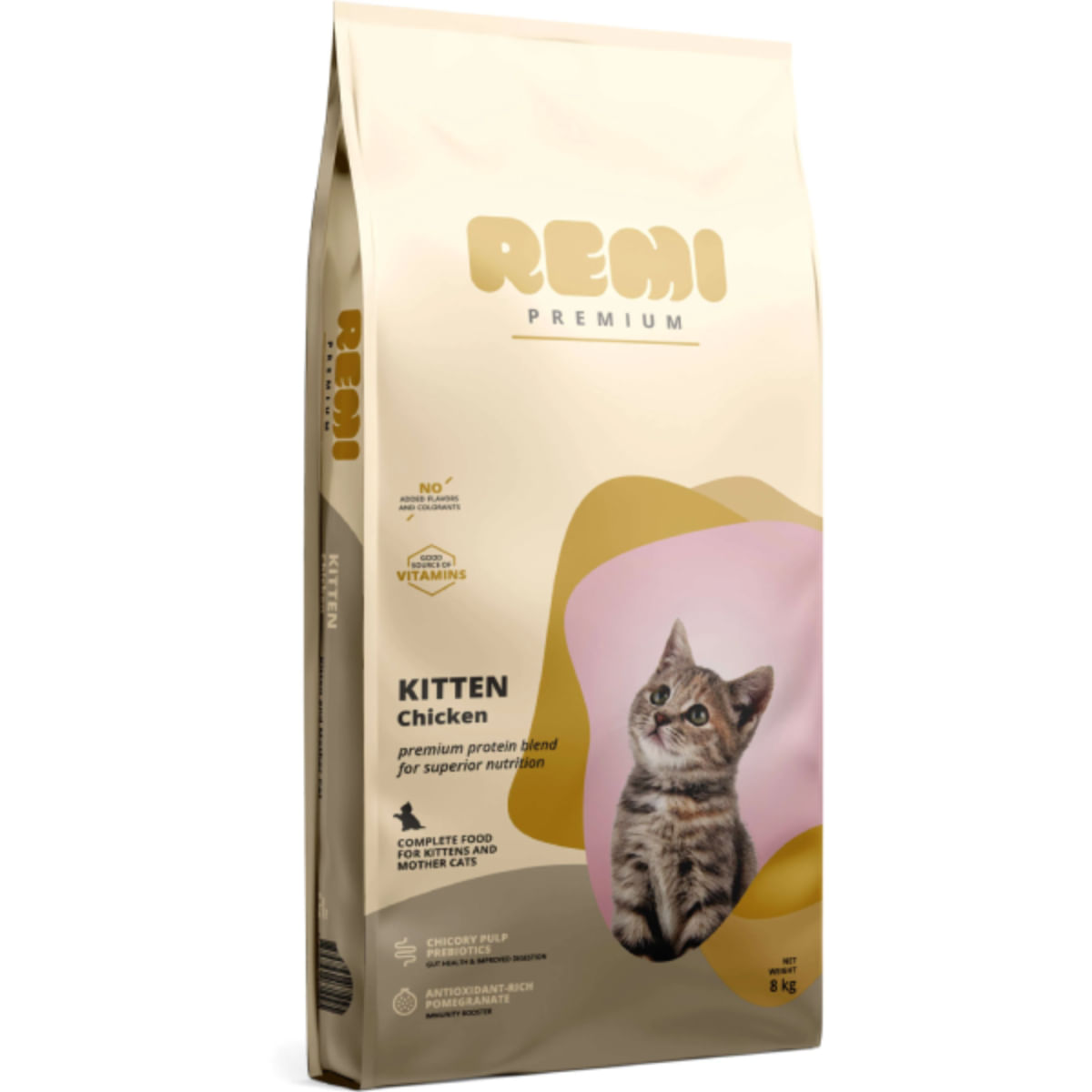 REMI PREMIUM Kitten, Pui, hrană uscată pisici junior, 8kg
