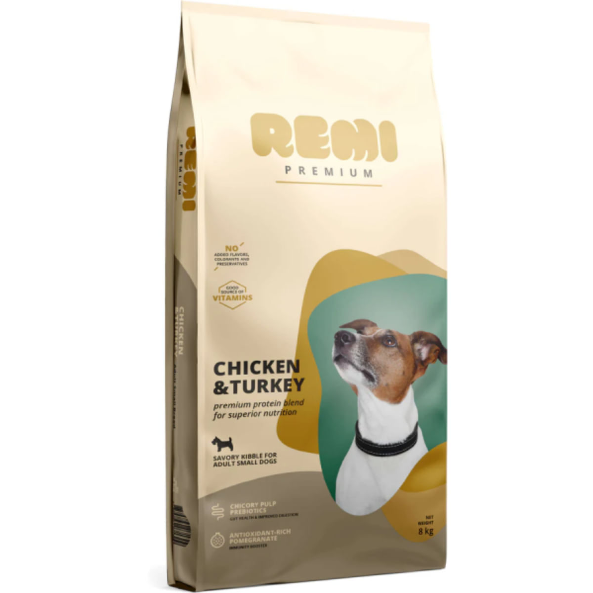 REMI PREMIUM Dog Small, XS-S, Pui și Curcan, hrană uscată câini, 8kg
