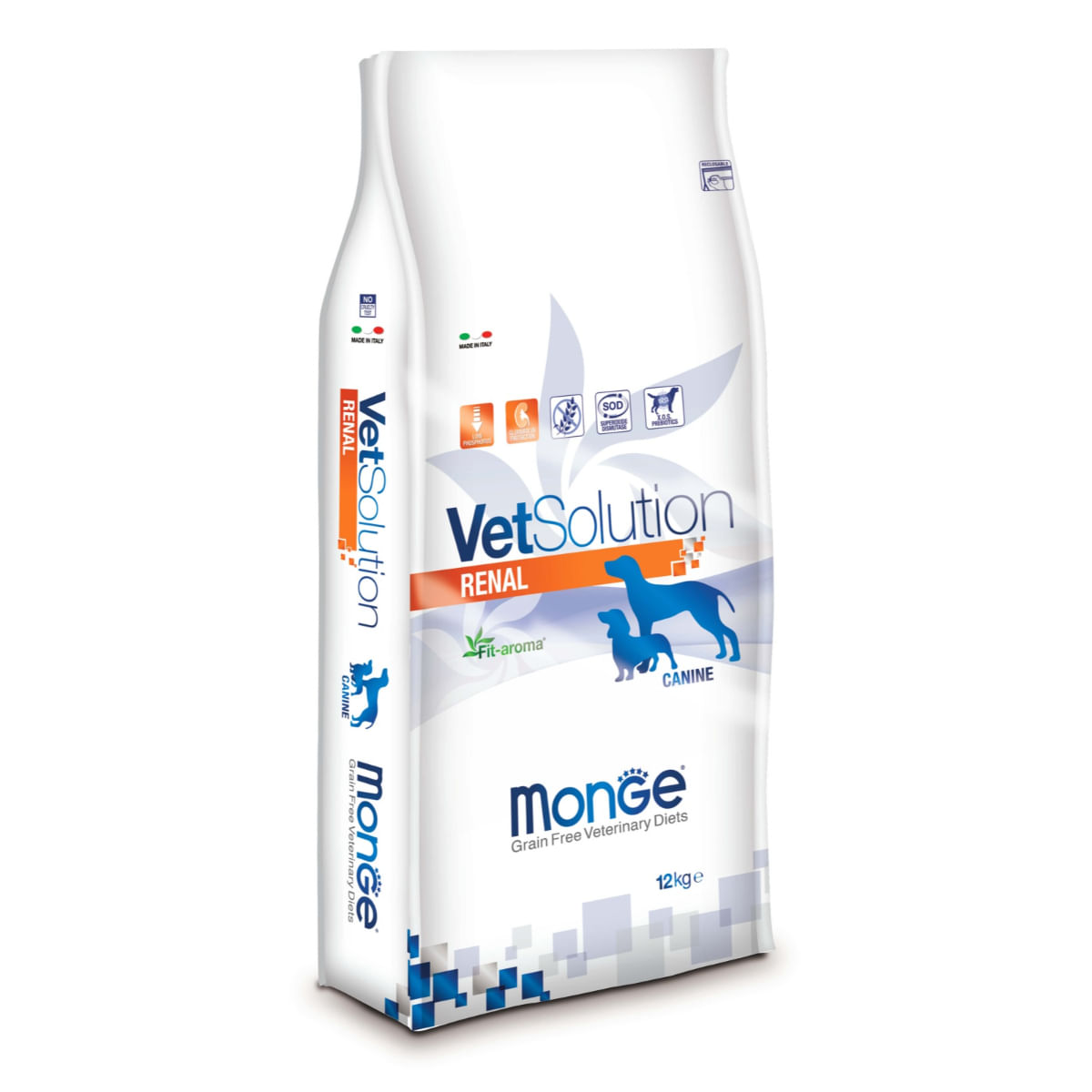 MONGE VETSOLUTION Renal, XS-XL, Pui, dietă veterinară, hrană uscată fără cereale câini, sistem renal, 12kg